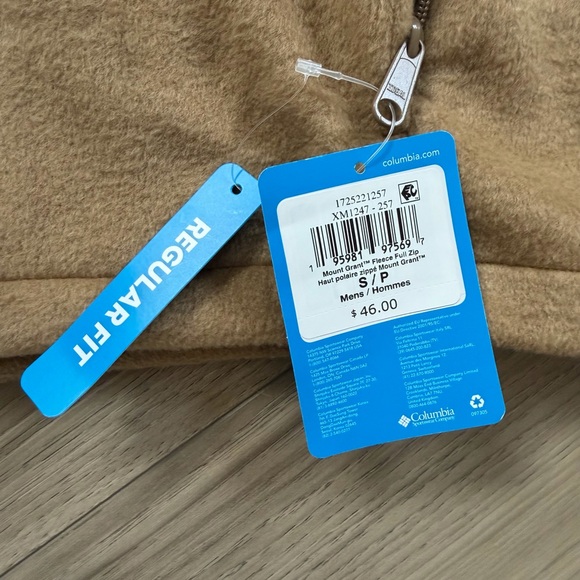 NWT Columbia mount grand freeze full zip Tan Fleece Jacket Sz small - Picture 4 of 8